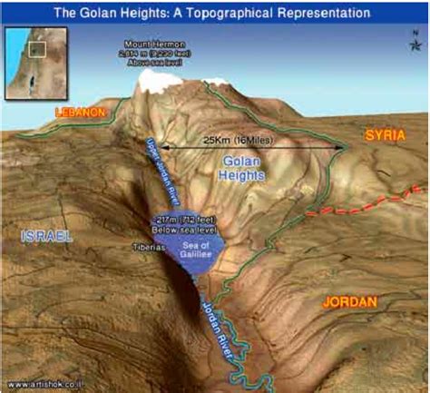 Map of the Golan Heights